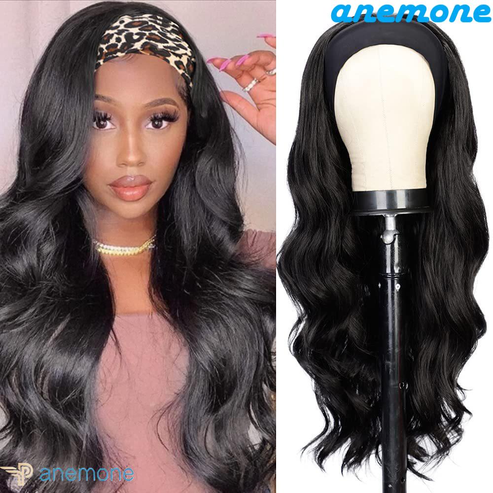 Tóc Giả Dài Gợn Sóng Màu Đỏ Sành Điệu Tự Nhiên Chịu Nhiệt Dành Cho Nữ