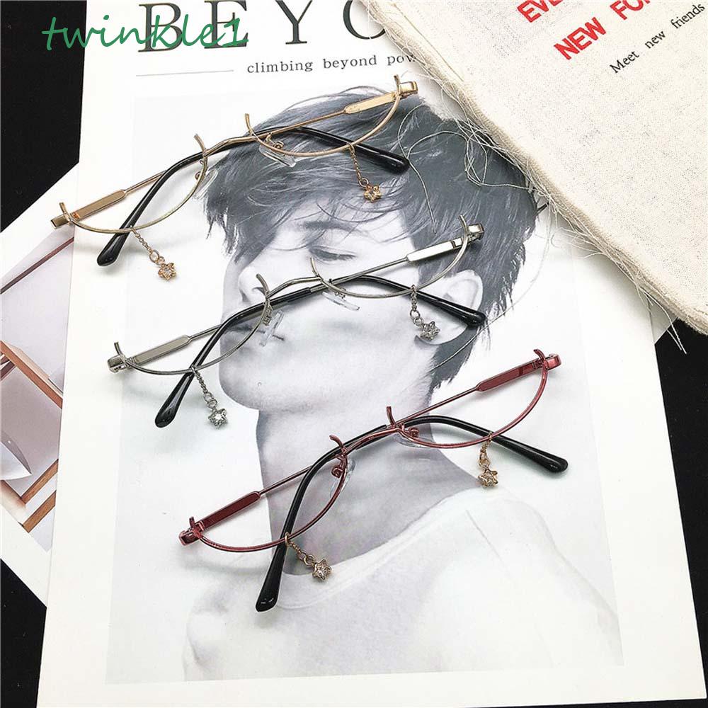 Mắt Kính Gọng Kim Loại Hình Giọt Nước Đính Đá Lấp Lánh