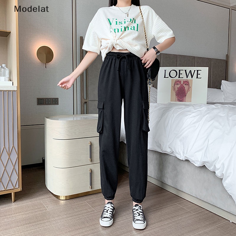 Mfc Quần Thể Thao Lưng Cao Co Giãn Màu Trơn Phong Cách Harajuku Retro Dành Cho Nữ