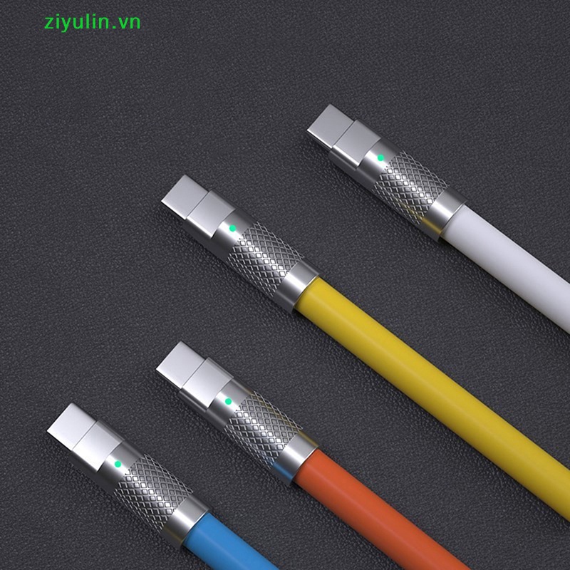 Dây Cáp Sạc Nhanh ziyulin 120W USB Type C Bằng Silicon Cho Xiaomi Huawei Samsung