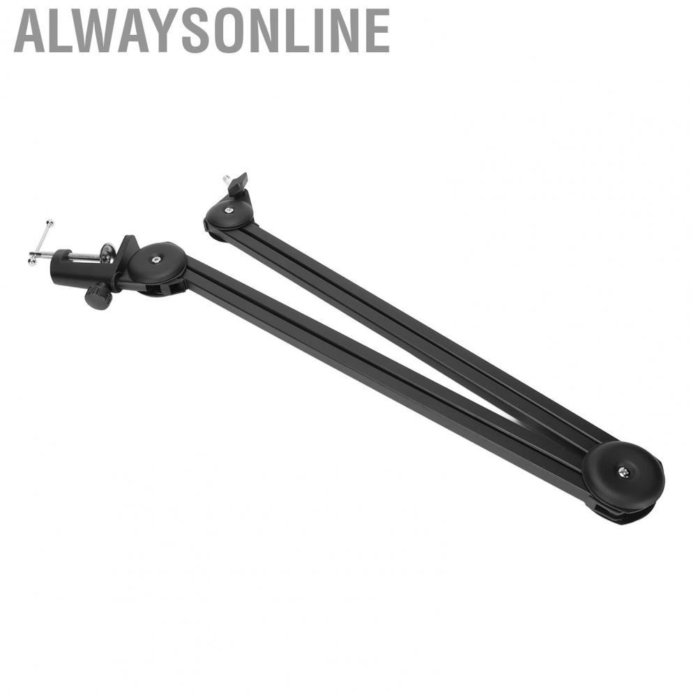 Alwaysonline Microphone Arm Stand Professional 2KG Load Bearing Capacity Adjustable Angle Mic Boom for Live Broadcast  Station