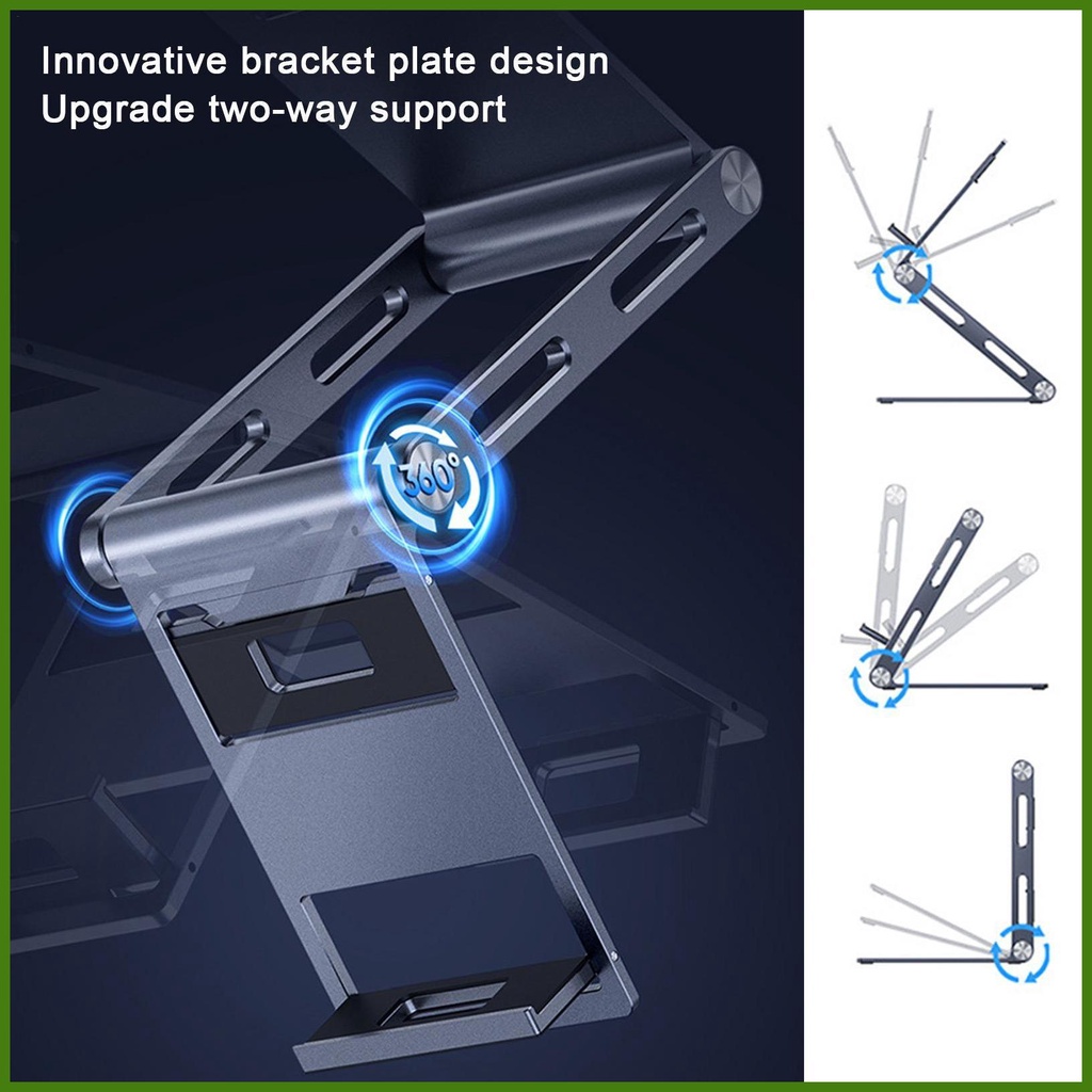 Giá Đỡ Điện Thoại Di Động Để Bàn Bằng Hợp Kim Nhôm Hai Lớp Chống Trượt