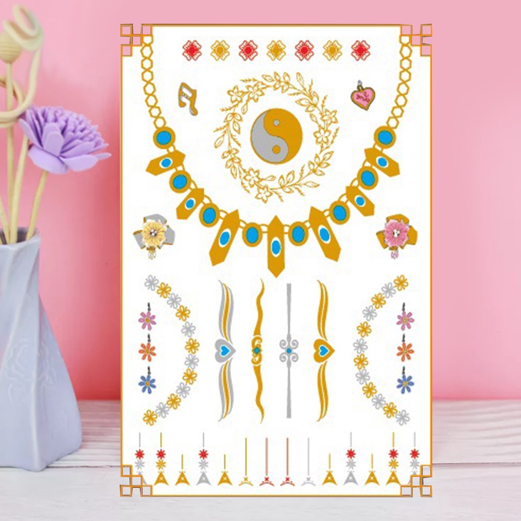 Hình Xăm Dán Kim Loại Ánh Đồng Không Phai Màu An Toàn Có Thể Tháo Rời Cho Cánh Tay / Toàn Thân