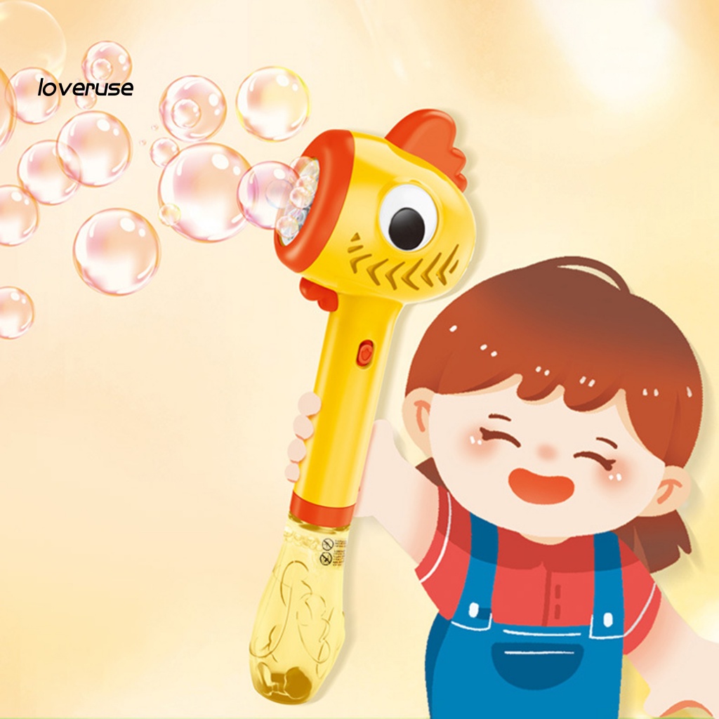 / Lo / LO / Đồ Chơi Máy Thổi Bong Bóng Hình Cá Sấu / Gà Có Đèn Nhiều Màu