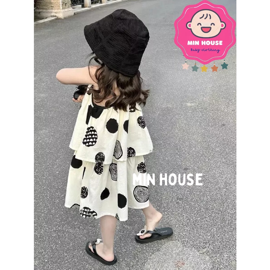 (8-26kg) Set đũi 2 chi tiết áo 2 dây phối chân váy phong cách Mori cho bé diện hè, đi học, đi chơi