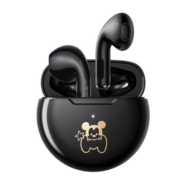Tai Nghe Bluetooth Không Dây Âm Thanh Nổi Hifi Disney Màu Hồng Đáng Yêu