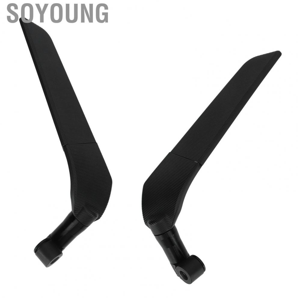 Soyoung Motorcycle Wing Mirror  2pcs Universal Adjustable Handlebar Mirror  for Motorbike