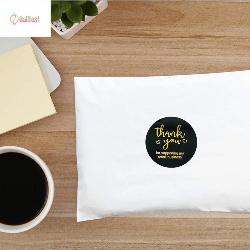 💜500 nhãn dán Sticker cảm ơn dành cho shop bán hàng, size 2.5cm. Chỉ việc gỡ ra dán. Có loại ép kim rất đẹp
