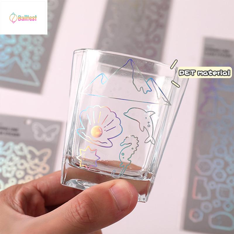 💜Hình dán Laser họa tiết ngôi sao/ bươm bướm trang trí thủ công thời trang Hàn Quốc Trang Trí DIY