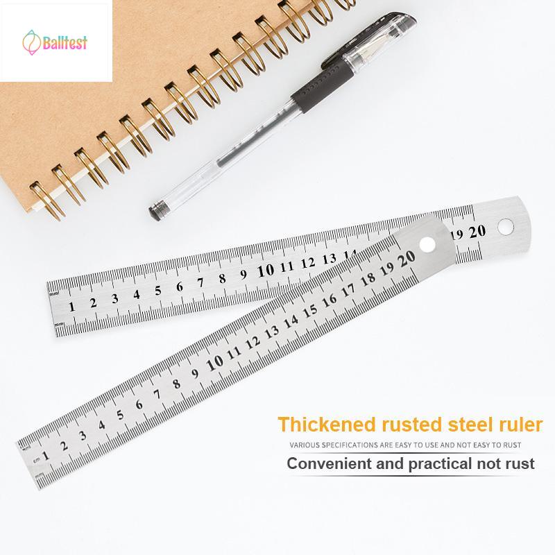 💜Thước kẻ sắt 20cm, sắt không gỉ Thước 100% nhôm không xi mạ không biến dạng