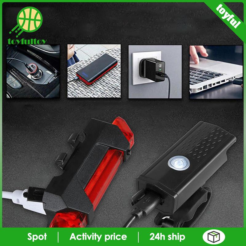 Bộ Đèn Pha Và Đèn Hậu Dễ Dàng Gắn Phía Trước / Sau Xe Đạp Cho Nam