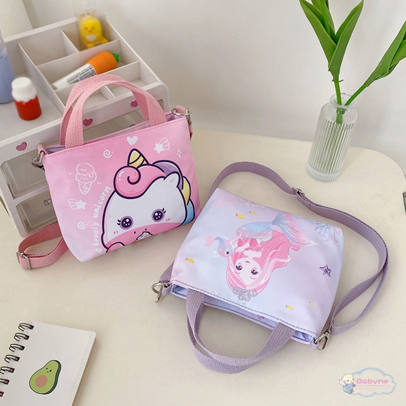 Túi Đeo Vai Sức Chứa Lớn In Họa Tiết Hoạt Hình Dễ Thương Phong Cách Hàn Quốc Cho Bé Gái