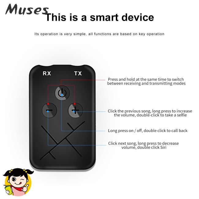 Thiết Bị Thu Phát Bluetooth 2 Trong 1 Jack Cắm 3.5mm RCA