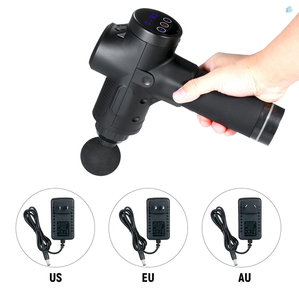 Súng Điện Tử Thông Minh Fascia Thư Giãn Cơ Bắp 30 Tốc Độ Điều Chỉnh Được Kèm Màn Hình Hiển Thị Nguồn Fascia Với 6 Mức Có Thể Tháo Rời