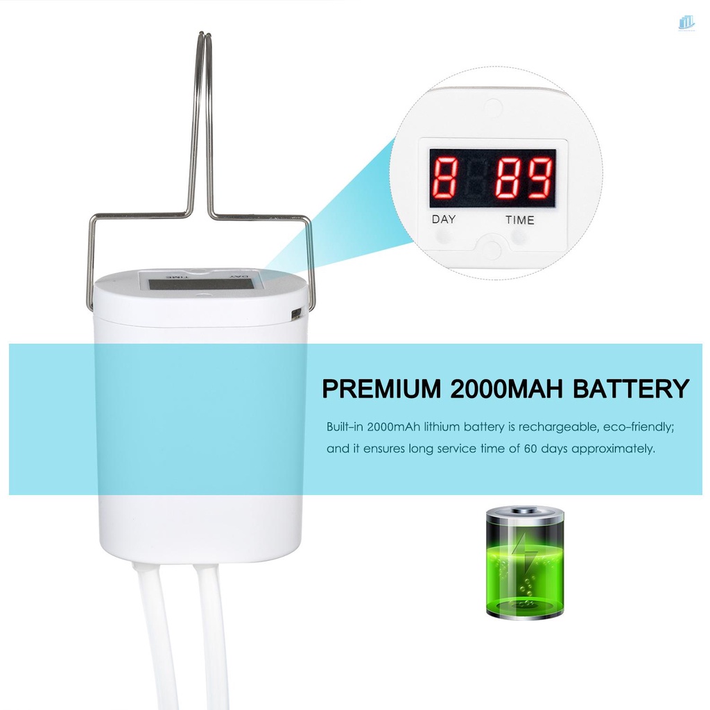 Thiết Bị Tưới Nước Tự Động Thông Minh Tự Động Kèm Pin 4 Chậu 2000mAh Có Thể Sạc Lại