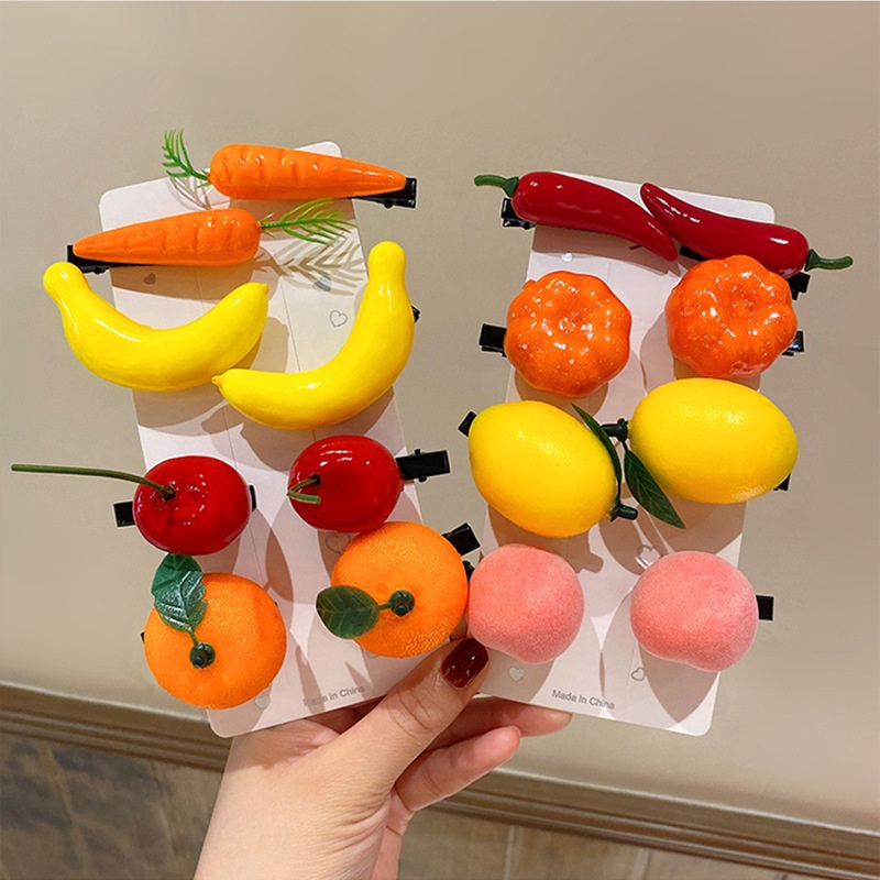 Kẹp Tóc Hình Trái Cây Dễ Thương Cho Bé Gái