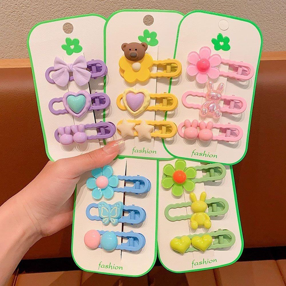 Set 2 Kẹp Tóc Hình Gấu Hoạt Hình Dễ Thương Cho Nữ