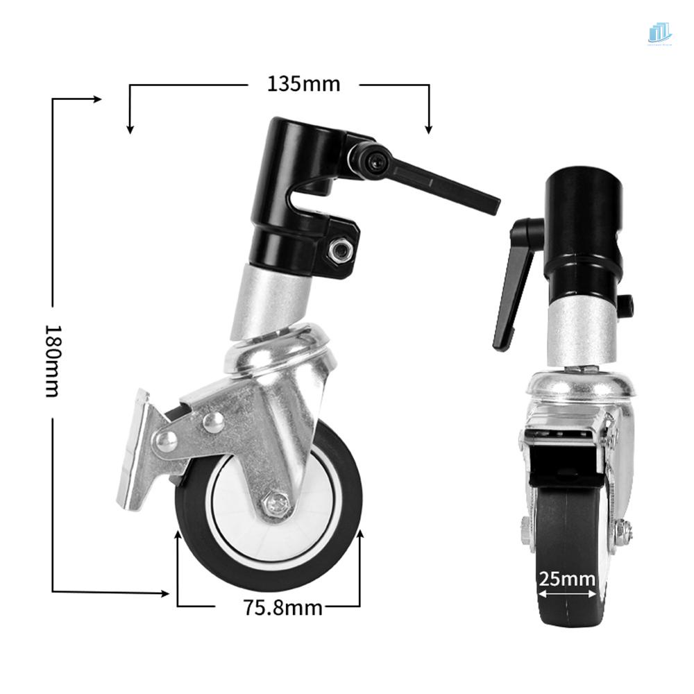 Bộ 3 Bánh Xe Xoay Thông Minh Với Lỗ Gắn 25mm Chuyên Dụng Cho Giá Đỡ Ba Chân / Máy Ảnh