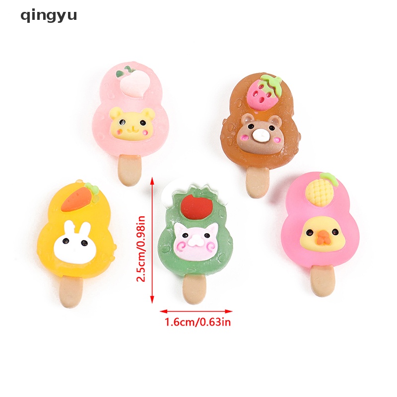 Bộ 3 Cây Kem Mini Bằng Resin Phát Sáng Dùng Trang Trí Điện Thoại / Móc Khóa DIY