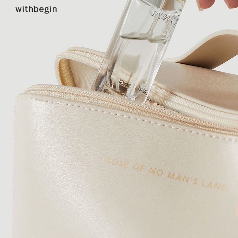 Túi Đựng Mỹ Phẩm Cỡ Lớn Bằng Da Tiện Dụng Mang Theo Du Lịch Cho Nữ