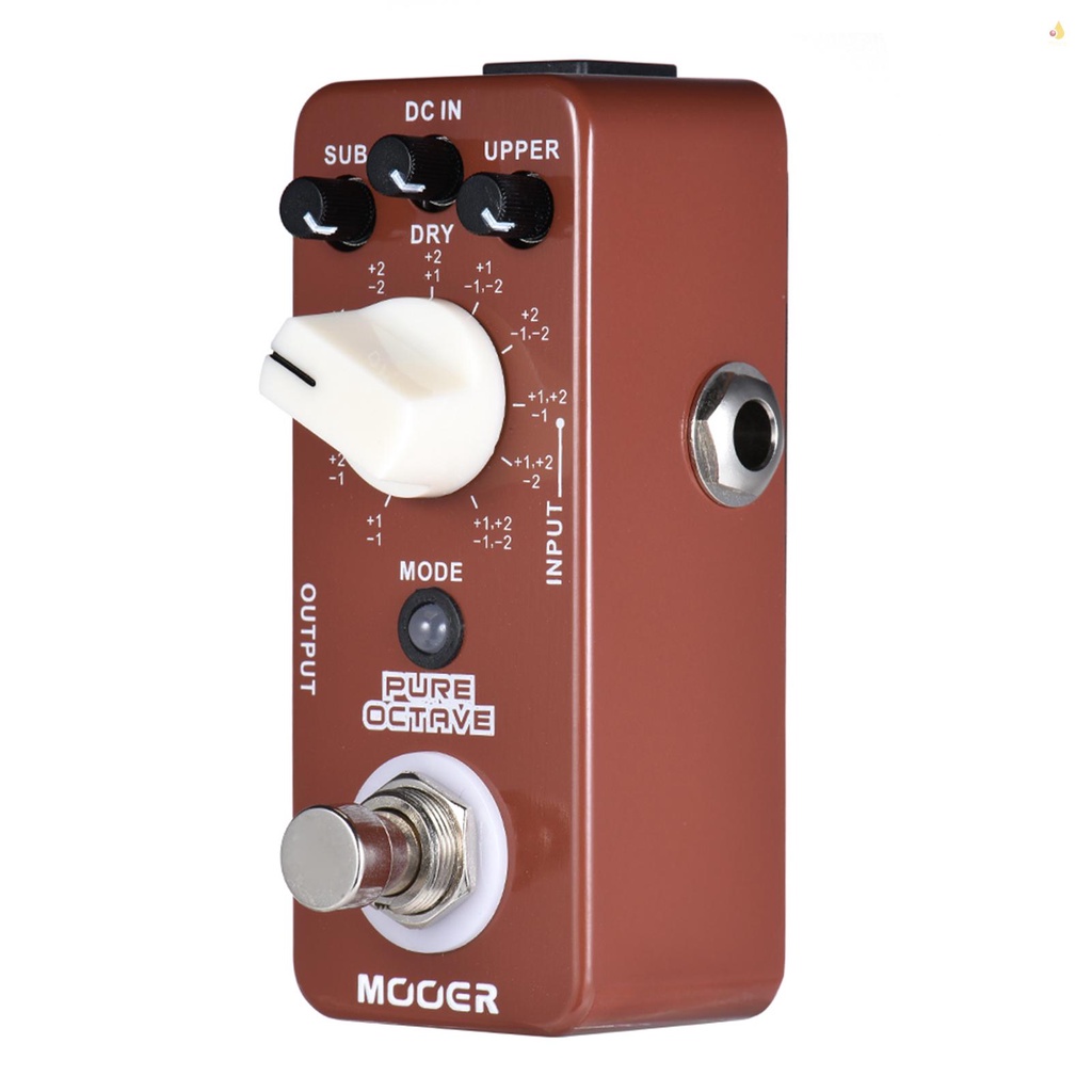 Bàn Đạp Hiệu Ứng Octave Mini 11 Chế Độ Octave Cho Đàn Guitar MOOER Ốp