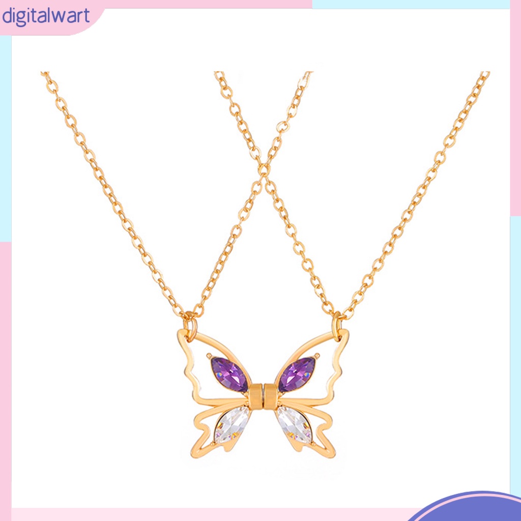 [IGT] Vòng cổ Mặt Hình Bướm Rỗng Mạ Điện Thanh Lịch Lên Màu Nhanh Thời Trang Cho Nữ