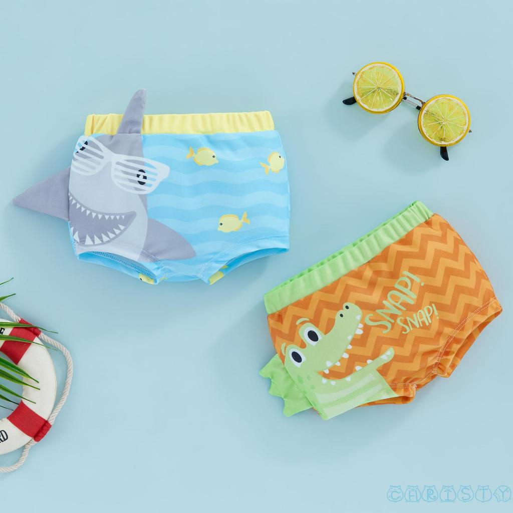 Quần Bơi Co Giãn In Hình Cá Mập Thời Trang Mùa Hè Dành Cho Bé Trai