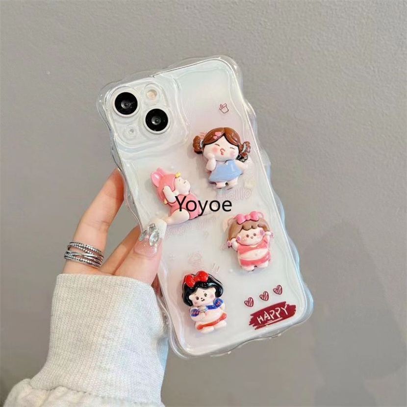 Ốp Điện Thoại Mềm Họa Tiết Cô Gái 3D Chống Sốc Cho iPhone 14 11 12 13 Pro Max X XS XR 7 8 14 Plus SE