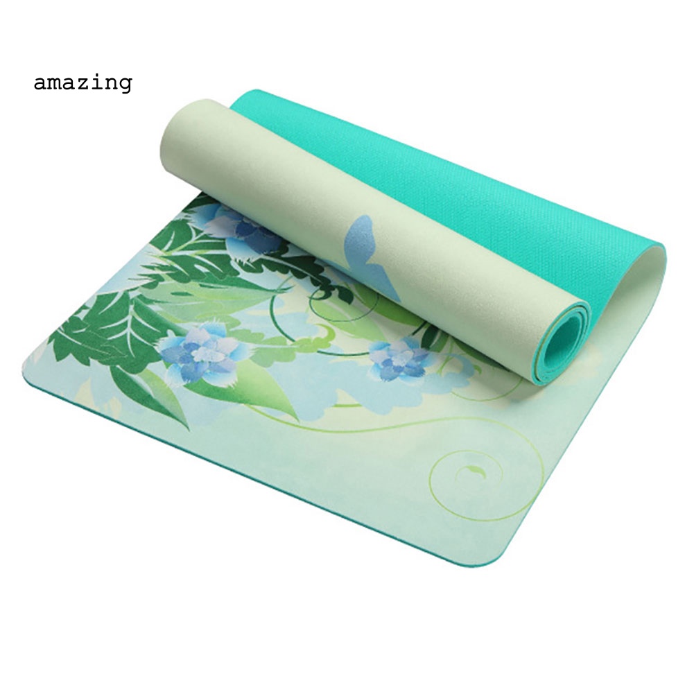 Thảm Tập Yoga / Pilates / Tập Gym Bằng Da Lộn TPE Chống Trượt In Họa Tiết Thời Trang
