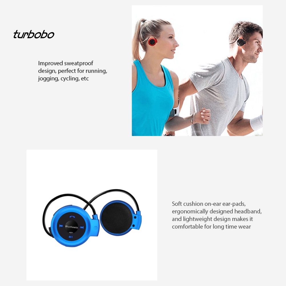 Tai Nghe Bluetooth Thể Thao turbobo MP3 Hỗ Trợ Thẻ Nhớ TF