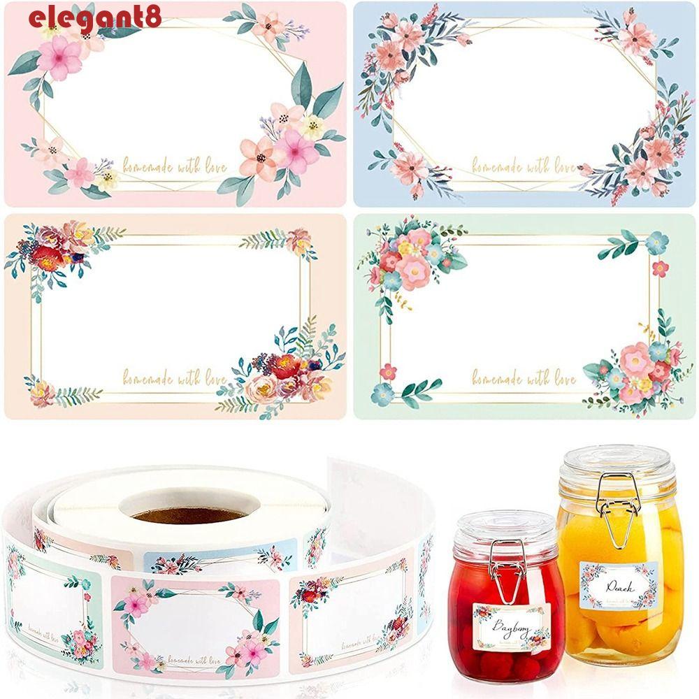 Nhãn Dán Trang Trí Sổ Tay 3 * 5cm Họa Tiết Hoa Xinh Xắn