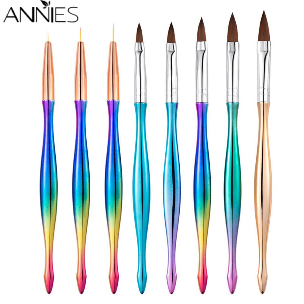Bộ 8 Cọ Vẽ Móng Tay Bằng Pha Lê Ánh Sáng Gradient