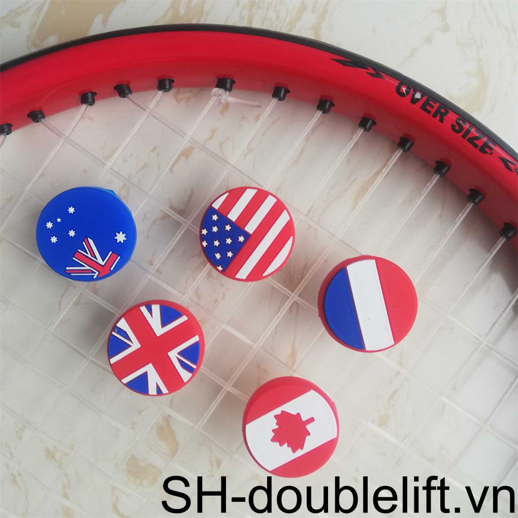 Set 5 Phụ Kiện Bảo Vệ Vợt Tennis Bằng Silicon Giảm Sốc Chống Rung Tiện Dụng