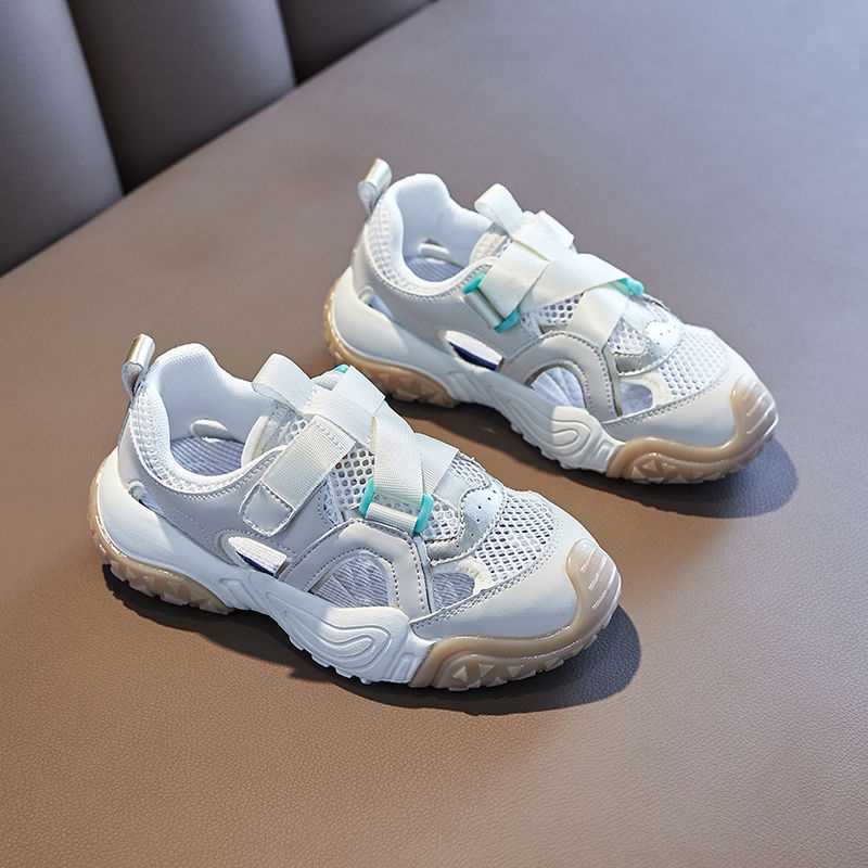 Xăng đan Thể Thao Mùa Hè 2023 Phối Lưới Thoáng Khí Kích Thước Vừa Và Lớn Cho Bé Gái