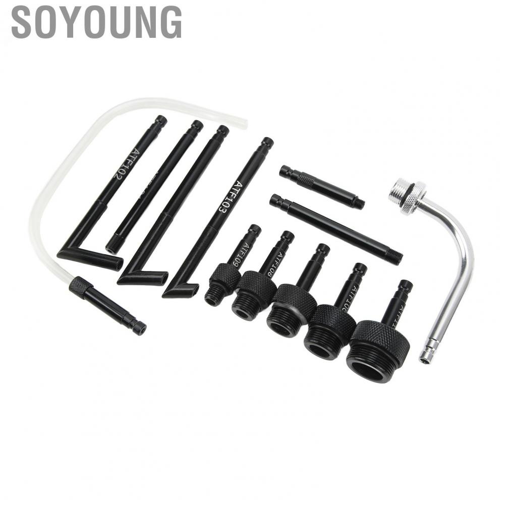 Soyoung ATF Gearbox Filling Adapter  13 Pcs Transmission Oil Refill Connector Tool Heavy Duty Carbon Steel for Auto