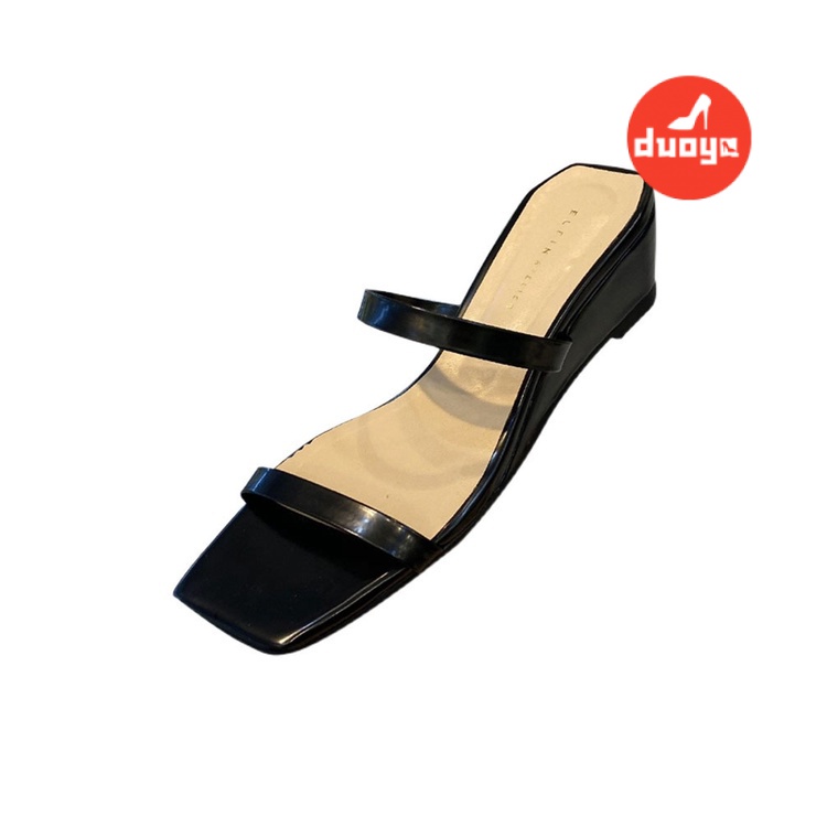 Duoya Hair Thẳng ~ [Hàng Có Sẵn] Dép Cao Gót Sandal Đế Phẳng Màu Nude Đơn Giản Cho Nữ Miễn Phí Vận Chuyển