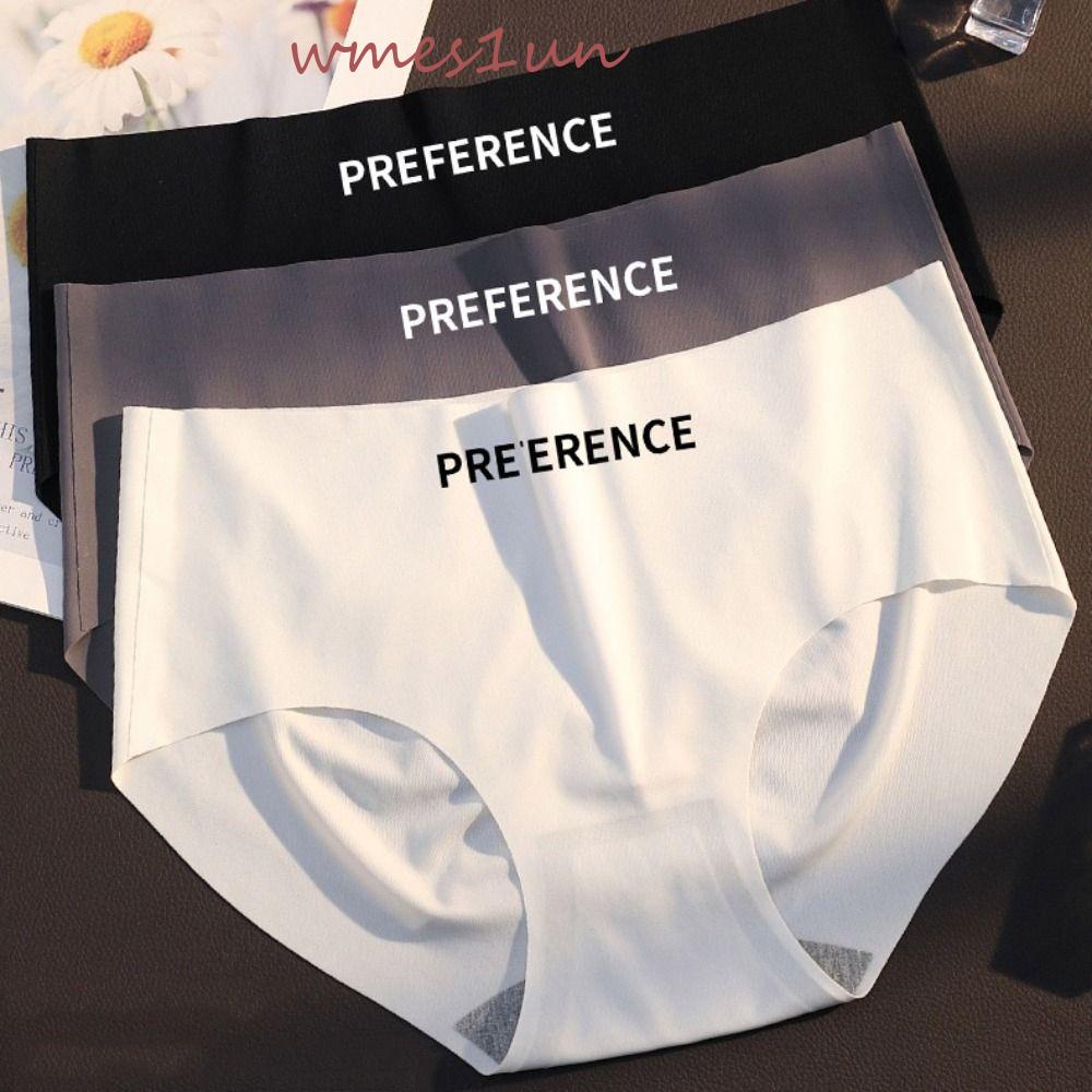 Quần Lót Lọt Khe WMES15H Vải Cotton Lụa Lạnh Lưng Thấp Thoáng Khí In Chữ Thời Trang Cho Nữ