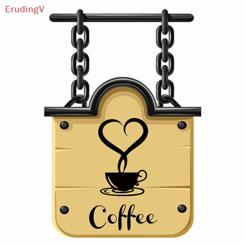 Đề Can Vinyl Dán Tường Trang Trí Hình Tách Cà Phê Tháo Gỡ Được DIY