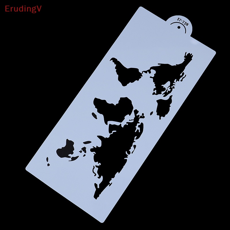 [ErudingV] Khuôn Mẫu Vẽ Bản Đồ Trái Đất Trang Trí Bánh Kem DIY