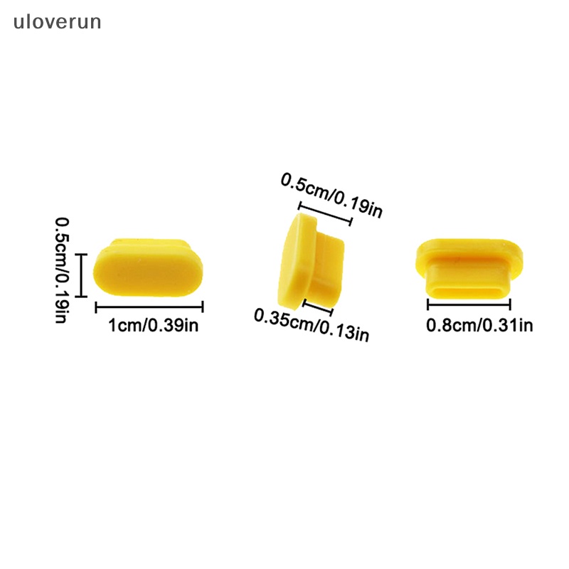 Bộ 10 Nút Chống Bụi Cổng Sạc USB Type-C Bằng Silicon Cho Điện Thoại Thông Minh vn