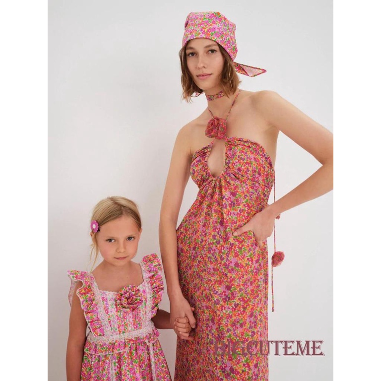 Đầm Dài Không Tay In Họa Tiết Hoa 3D Thời Trang Mùa Hè Dành Cho Nữ