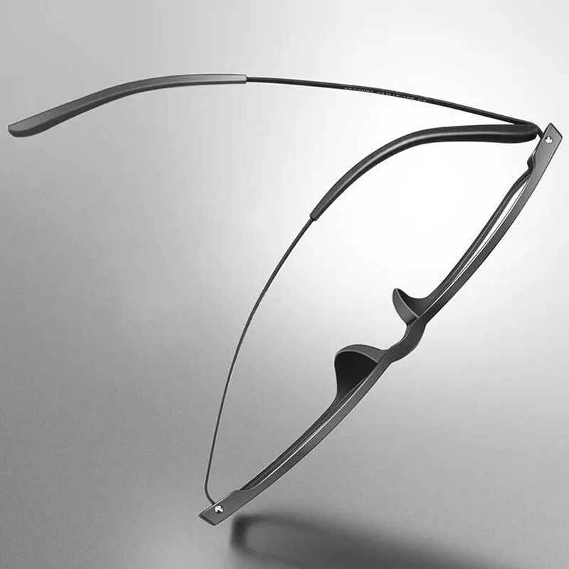 Kính Đọc Sách Gọng Vuông Bằng Titan Chống Ánh Sáng Xanh Cho Nam
