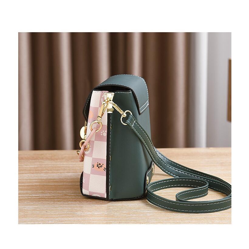 Túi Da Đeo Chéo In Họa Tiết Thời Trang Dành Cho Nữ