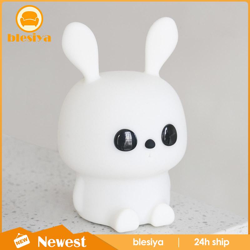 Đèn Ngủ Hình Thỏ Silicone Chạy Bằng Pin Có Hẹn Giờ