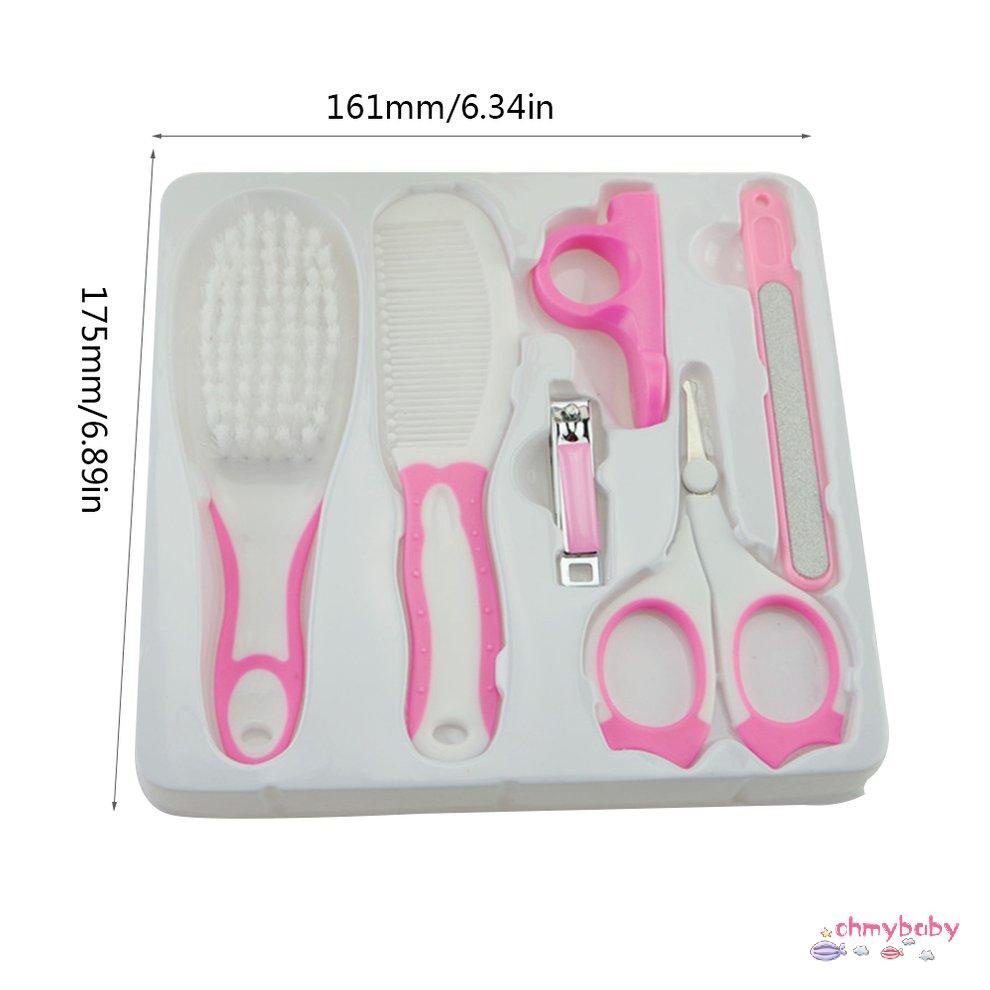 [OMY] Đồ Dùng Cho Bà Mẹ Và Trẻ Em Bộ Dụng Cụ Chăm Sóc Móng Tay Sơ Sinh Kéo Cắt Bàn Chải Lược Bấm 6 Món [P/9]