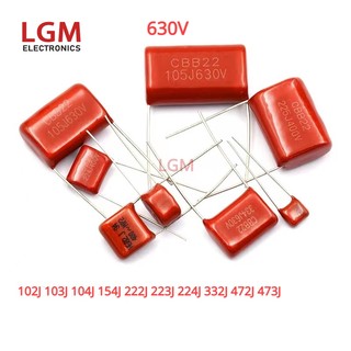 Set 100 tụ điện p10 630v cbb 102j 103j 104j 154j 222j 223j 224j 332j 472j 473j cbb 10mm chuyên dụng