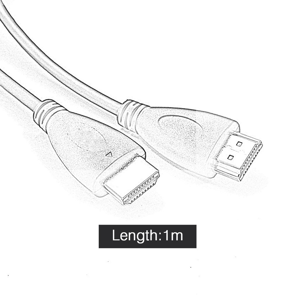 1M Hdmi-Compatible 1.4 3D Cable Tv High Definition Ultra Slim Connecting Cables Universal Speed Cords [Q/11]