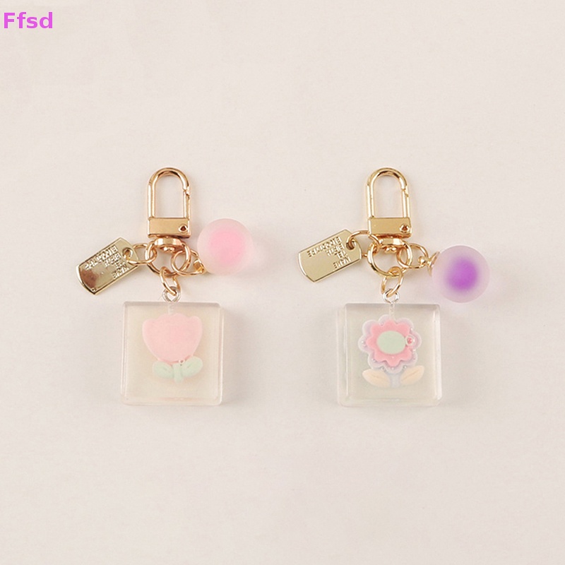 {Ffsd} Móc Khóa Resin Hình Hoa Cúc Dễ Thương Sáng Tạo Cho Nữ * Bán Chạy