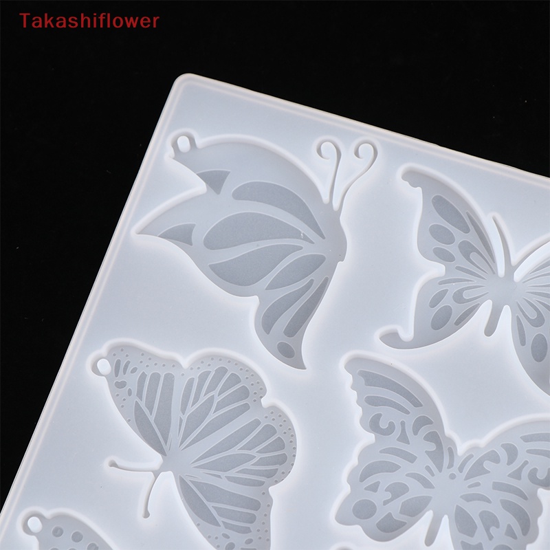 1 Khuôn Làm Móc Khóa / Trang Sức Hình Bướm Bằng Silicone DIY