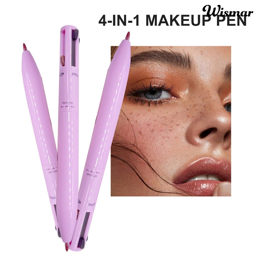 Bút Kẻ Mắt / Môi / Lông Mày 4 Trong 1 Kết Cấu Nhẹ Nhàng Chống Nước Không Gây Kích Ứng mr.2